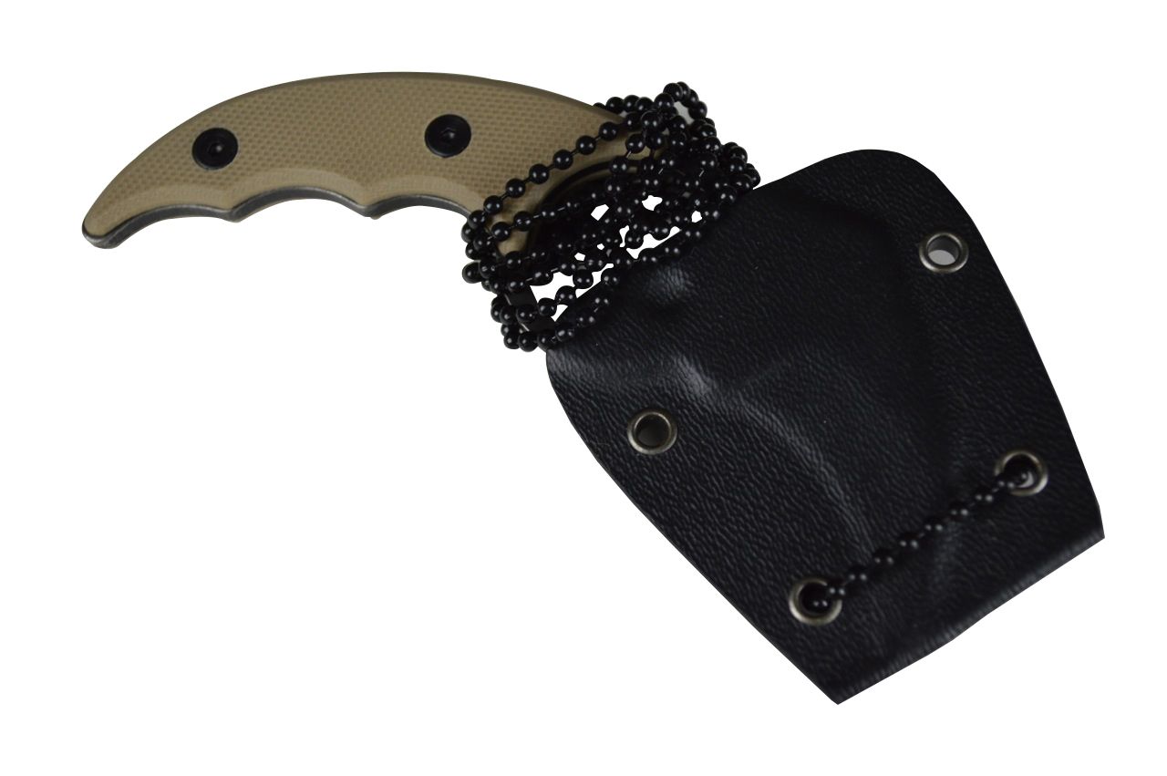 MTech G10 Tactical EDC Karambit Claw Fixed Blade Neck Knife w/ Kydex