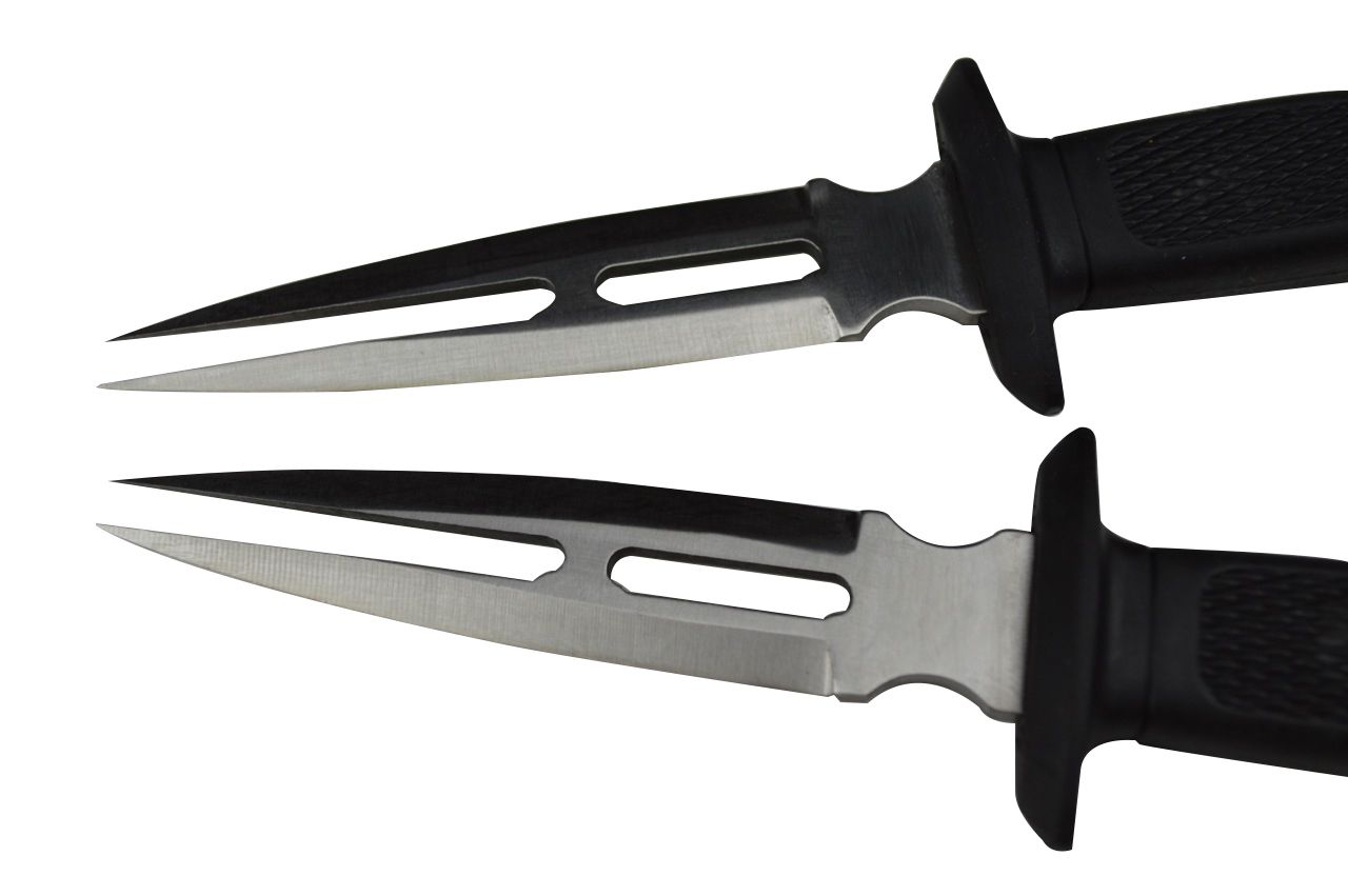 2pc TWIN DUAL Fantasy Tactical FIXED BLADE KNIFE Full Tang Combat w