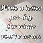 150 Days Away Letter Book