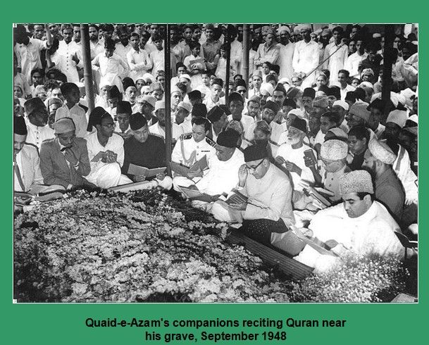 Photos of Quaid e Azam Muhammad Ali Jinnah Quaid e Azams companions reciting Quran near his grave September 1948 Pics Photos of Jinnah zps1fa2942c - Islamic Competition September 2013