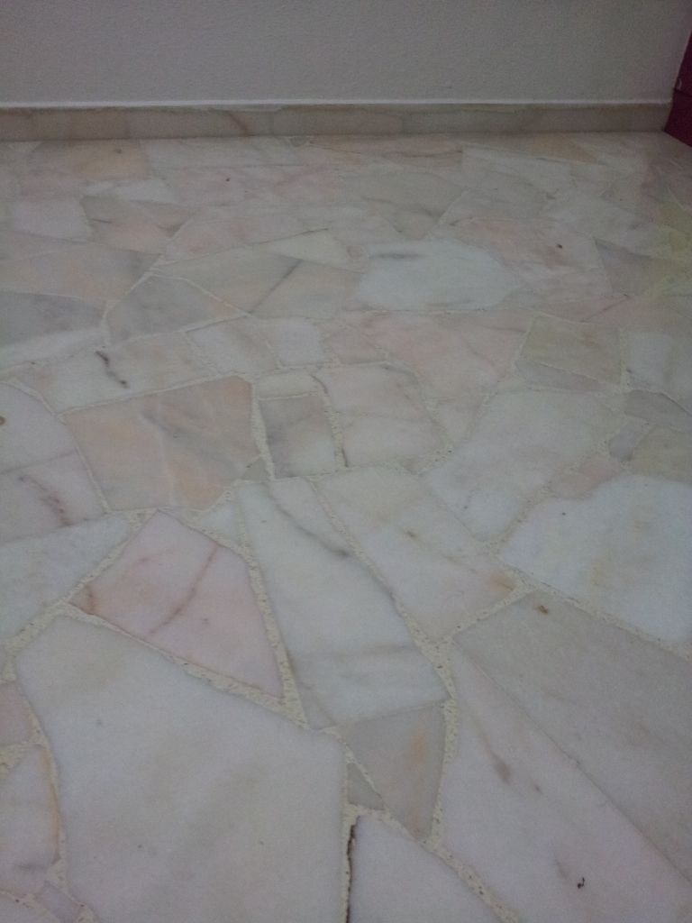 broken marble flooring