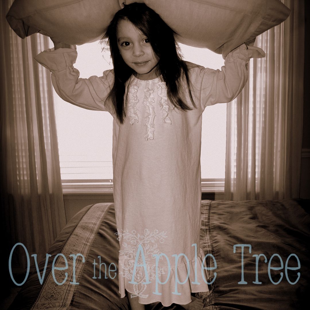 Nightgown from men's shirt, Over The Apple Tree