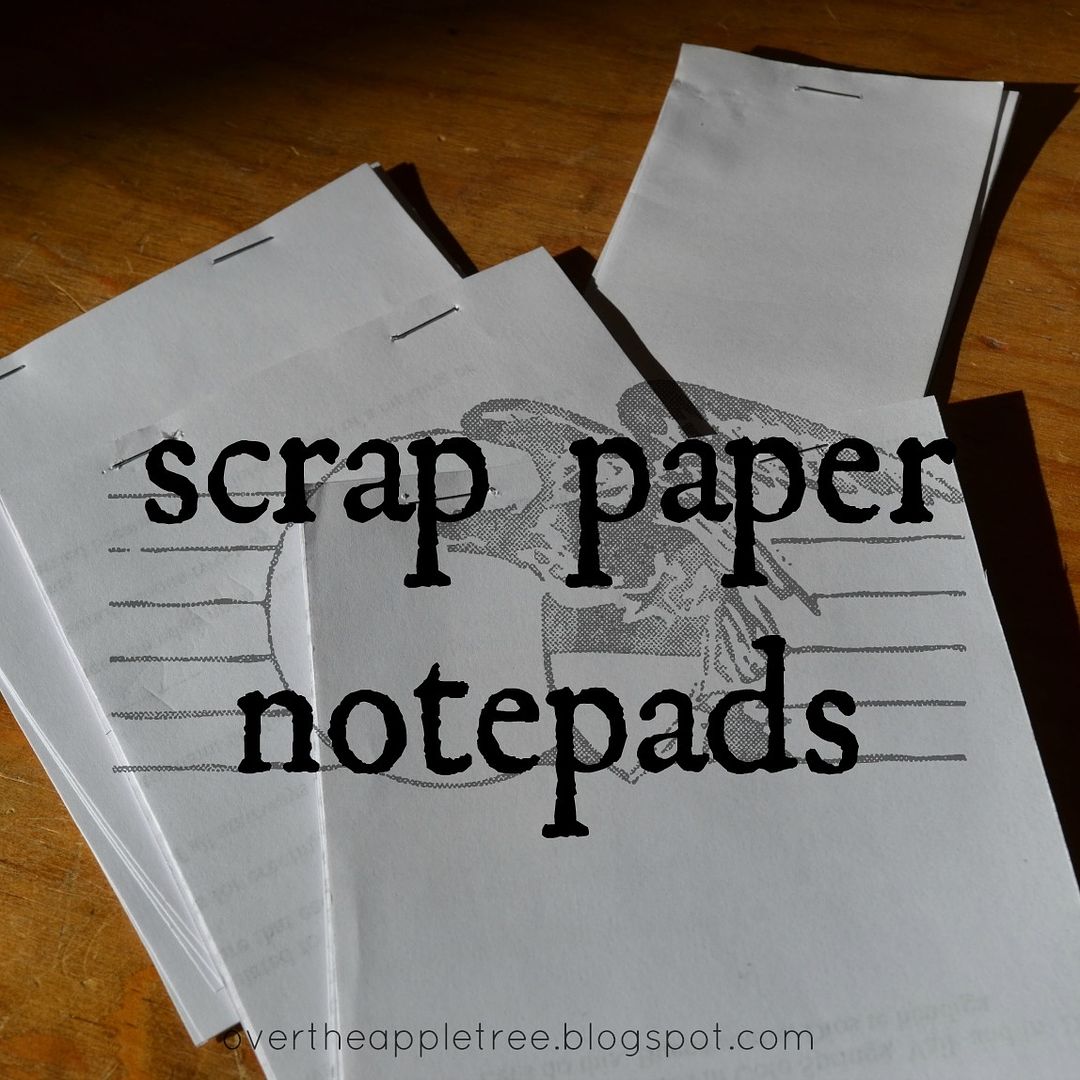 Scrap Paper Notepads by Over The Apple Tree
